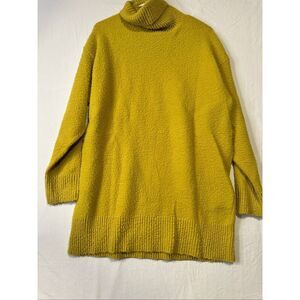 Sportmax Wool Blend Yellow Mustard Turtleneck Sweater Dress, size S, NWT